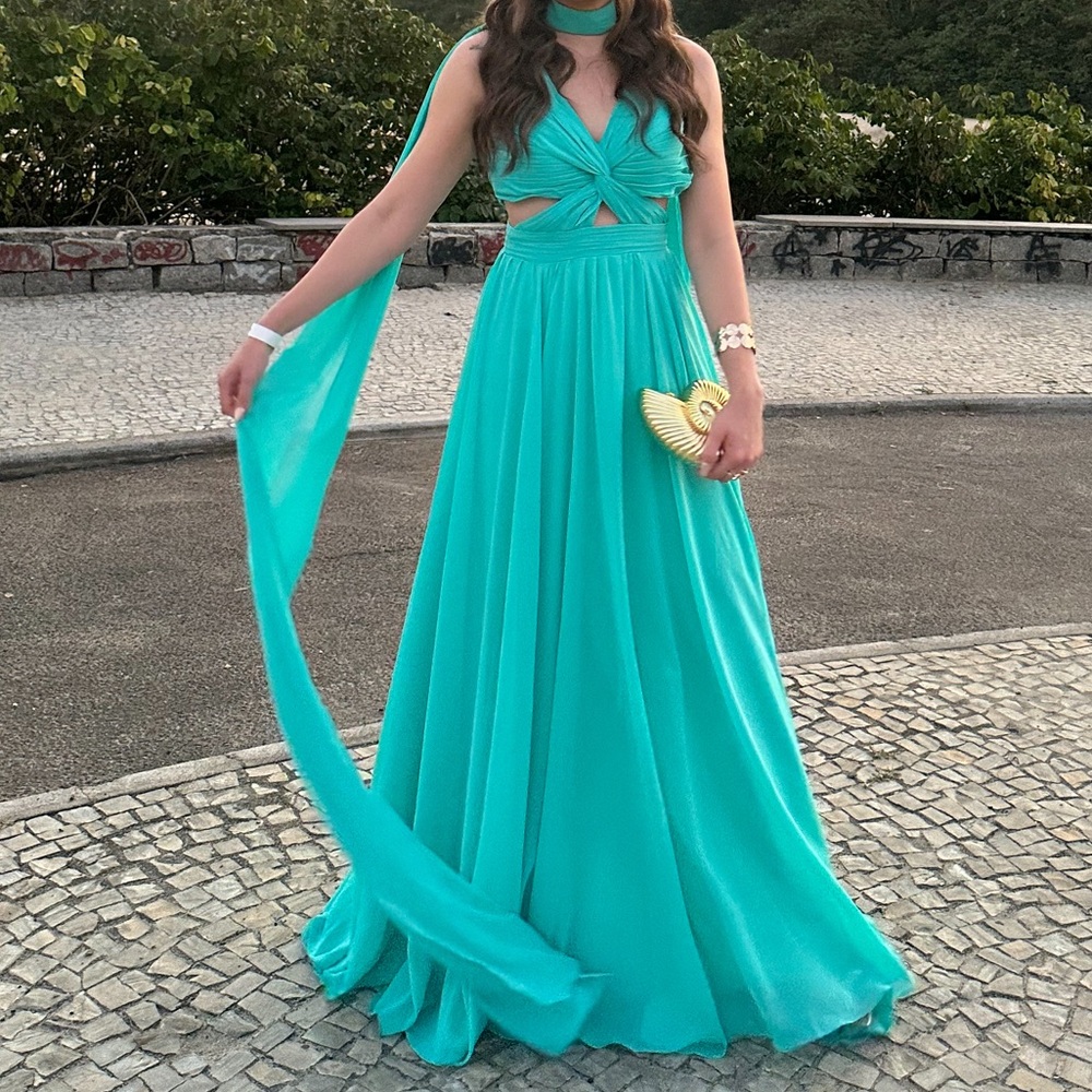 Bridesmaid Dress Blue Tiffany Long Luxury Dress custom